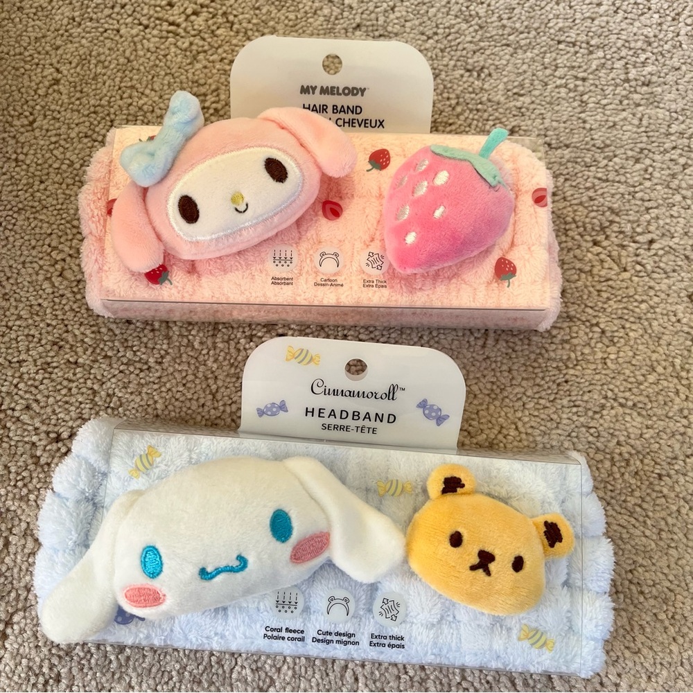 SOLD on FB! New Sanrio Spa Headbands in My Melody & Cinnamoroll